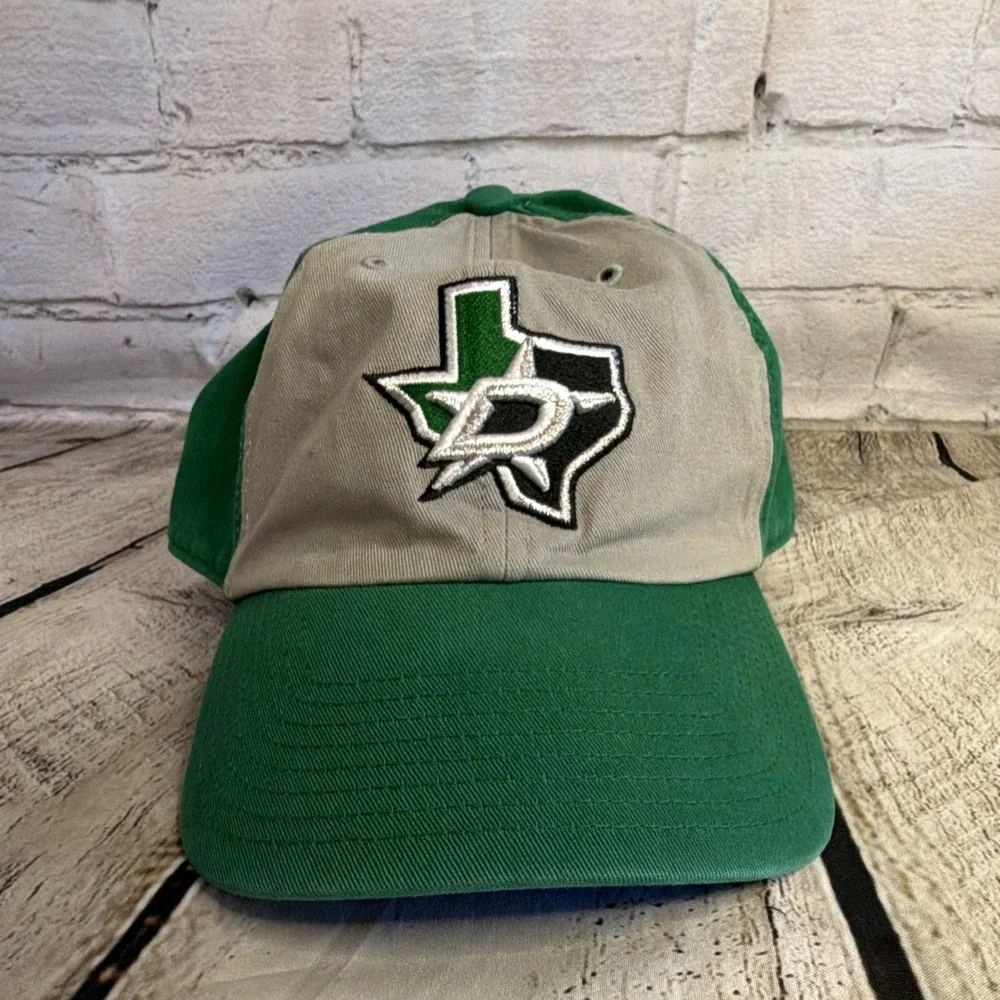 47 Brand NHL Dallas Stars Baseball Cap Hat Black Green Grey Adjustable